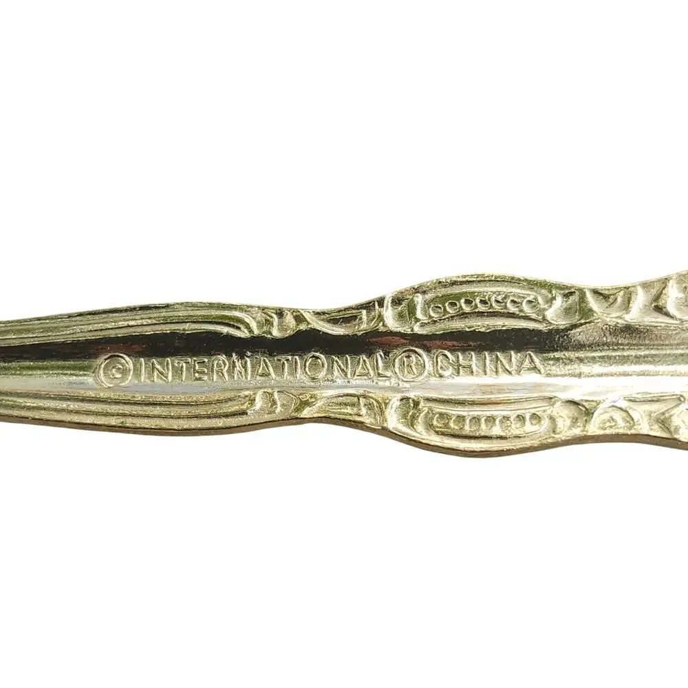International Silver San Marcos Gold Electroplate Flat Master Butter Knife 7 1/8